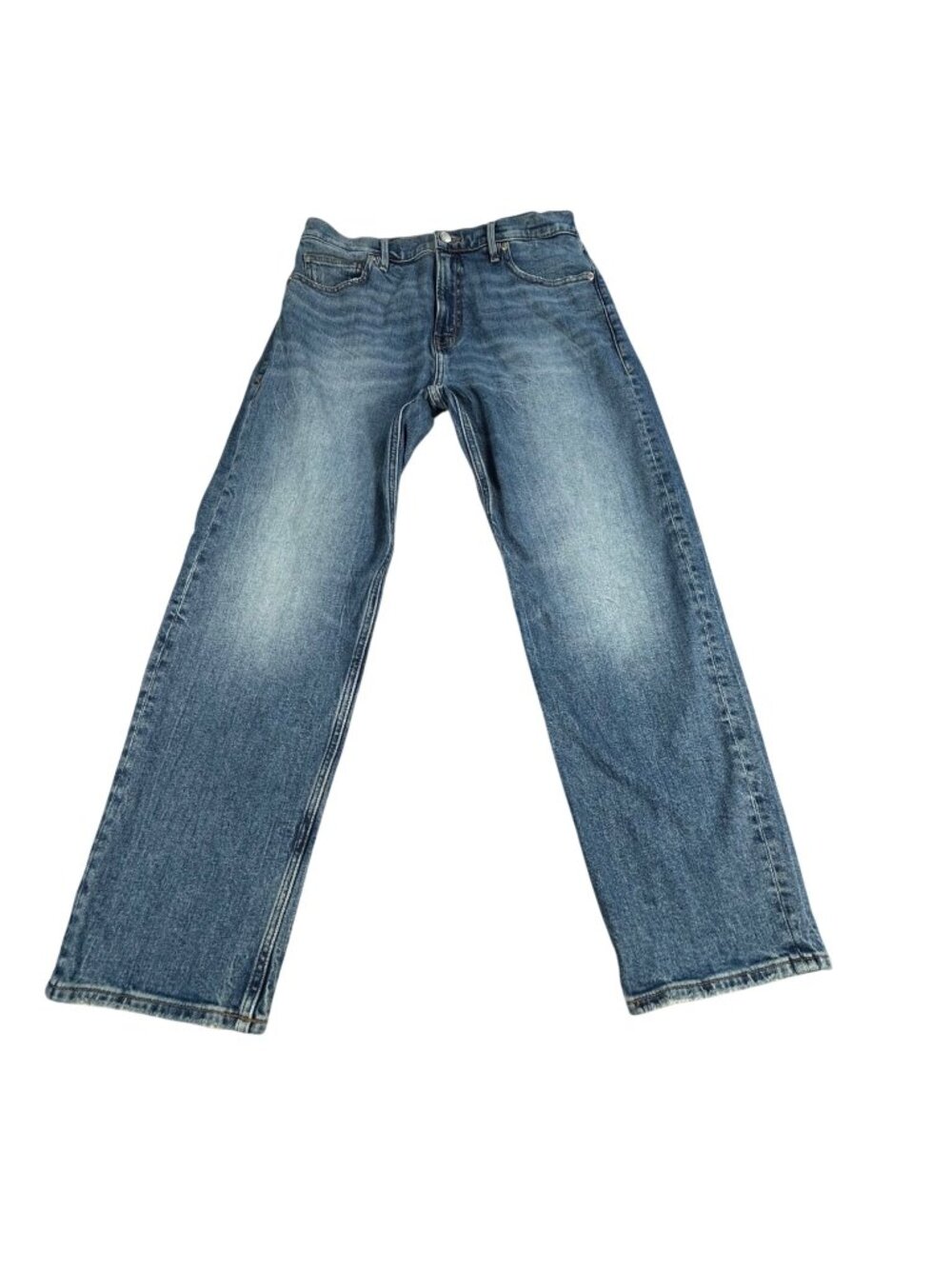 Good American Good Standard Straight Jeans Women's 4 / 27 Blue Distressed Hem